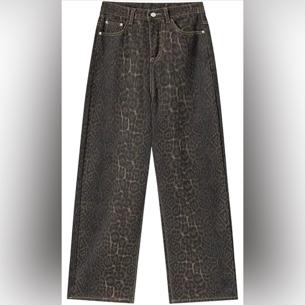 CHEETAH PRINT JEANS